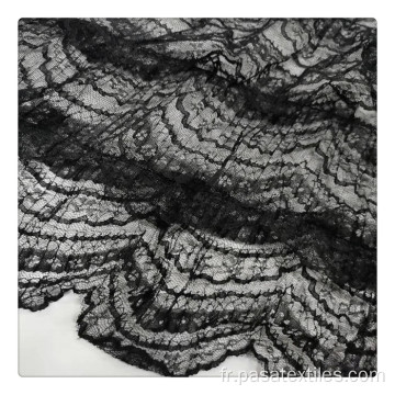 Fantaisie Tissu Black Broderie Robe à volants Making Tissu en dentelle Tissu de dentelle pour robes de mariée